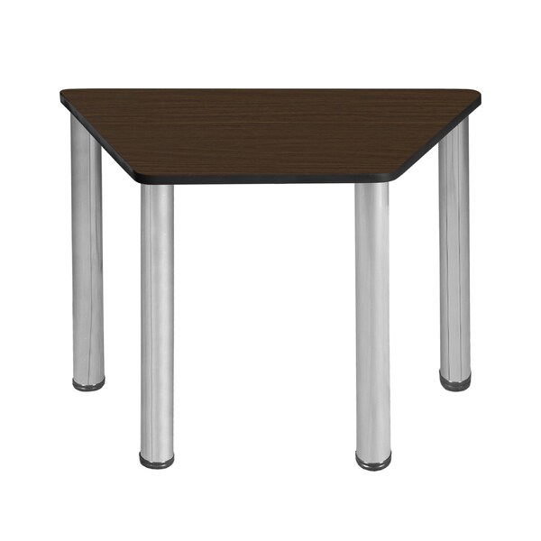 Regency Learning School Desk, 36 in W X Wood, Metal, Neo Walnut / Chrome - TSD36231918NWBPCM