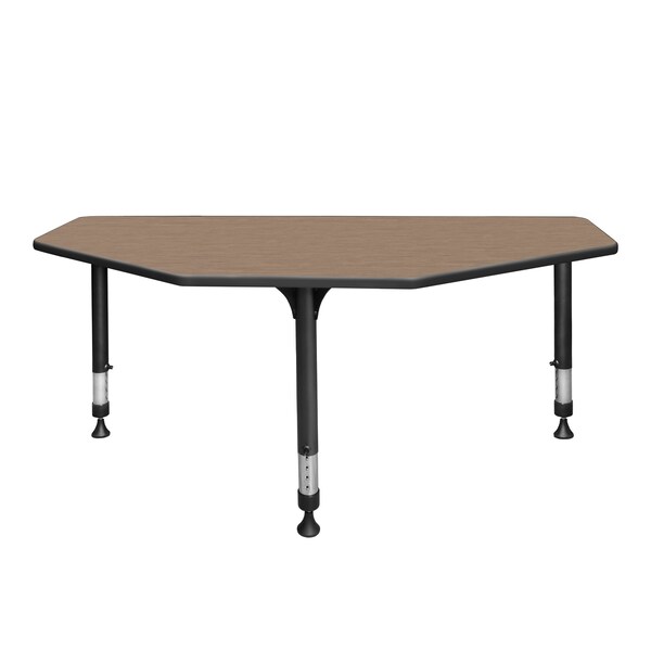 Regency I-Promise Student Classroom Desk, 60 in W X Wood, Metal, Noble Oak - IP2SD6024NO