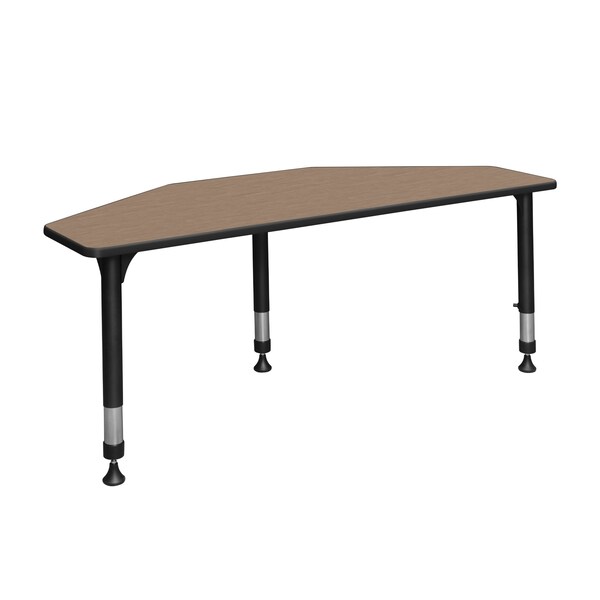 Regency I-Promise Student Classroom Desk, 60 in W X Wood, Metal, Noble Oak - IP2SD6024NO