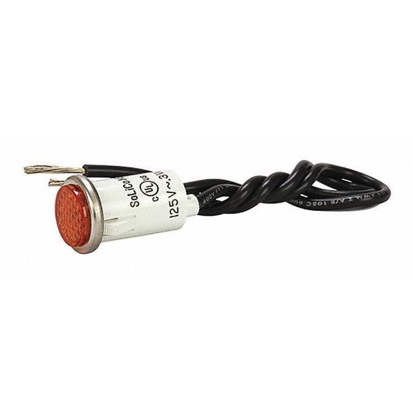 Nsi Industries Indicador Redondo con Lente Ámbar y Recorte de .500 - 79755LW