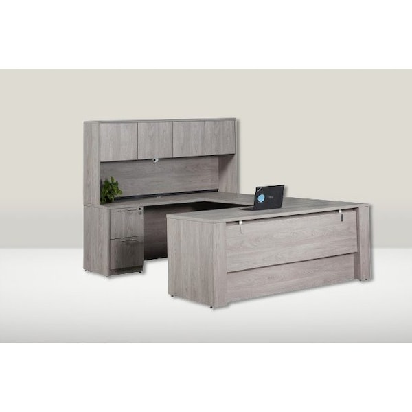 We'Re It Desk Set, 108 H, 108 W X Laminate, Gray - UP400USF48FF148