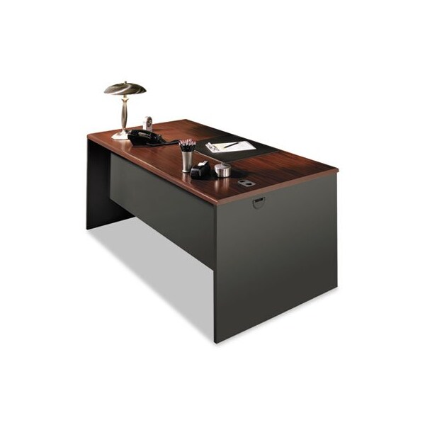 Hon HON, 38000 SERIES DESK SHELL, 60W X 30D X 29.5H, MAHOGANY/CHARCOAL - 38932NS