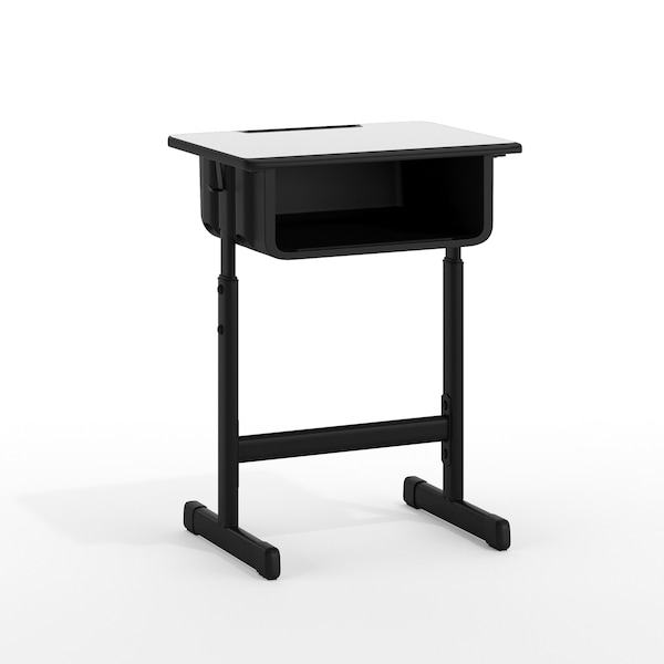 Flash Furniture Student Desk Open Front Student Desk, Gray, 17-3/4" D X 28-1/4" to 31-1/2" H, 23.5" W X Grey - YU-YCY-046-GG