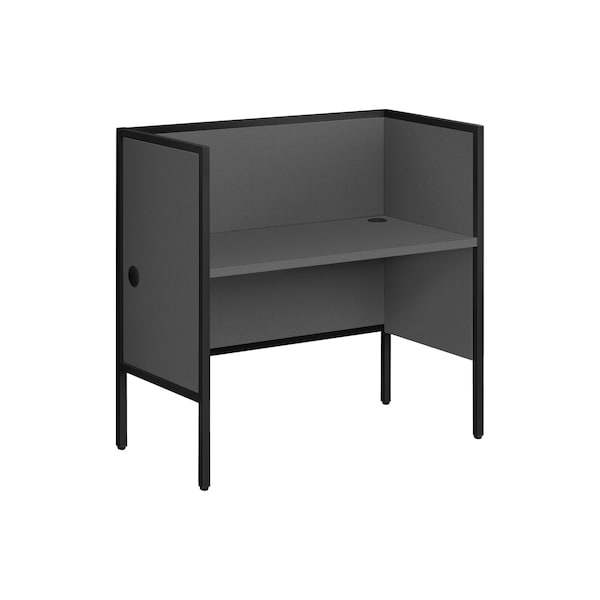 Monarch Specialties Office Cubicle, 23.5 in D X 46.25 in W X Particle Board, Hollow-Core, Laminate, Mdf, Metal, Plastic - I 7734