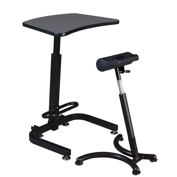 Brody Adjustable Desk Brody SitStand Desk, Gray, 20" D X 29.44" H, 26" W X Melamine Laminate, Gray - 1900GY