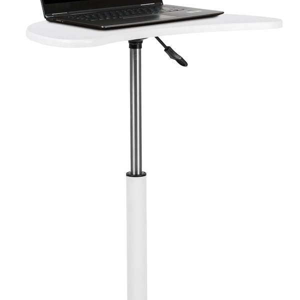 Flash Furniture White Sit to Stand Mobile Laptop Compute - NAN-JN-2792-WH-GG