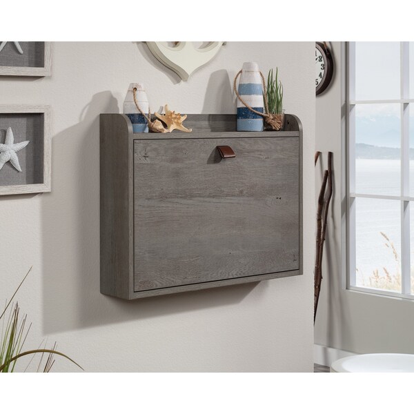 Sauder Wall Mount Desk, 5 in D X 18.5 in H, 24.8 in W X Engineered wood, Metal - 431224