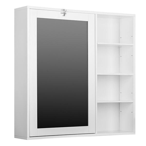 Utopia Alley Fold-Out Wall Mount Desk with Storage Cabinet and Shelves White - UT585483