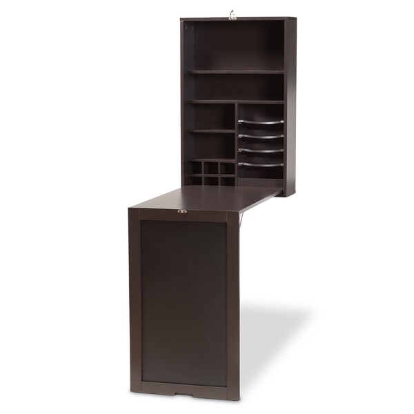 Baxton Studio 60.4 H, 36 W X mdf with nc paint, Dark Brown - 209-12394