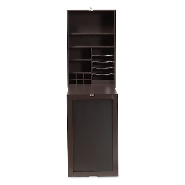 Baxton Studio 60.4 H, 36 W X mdf with nc paint, Dark Brown - 209-12394