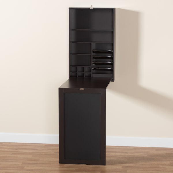Baxton Studio 60.4 H, 36 W X mdf with nc paint, Dark Brown - 209-12394