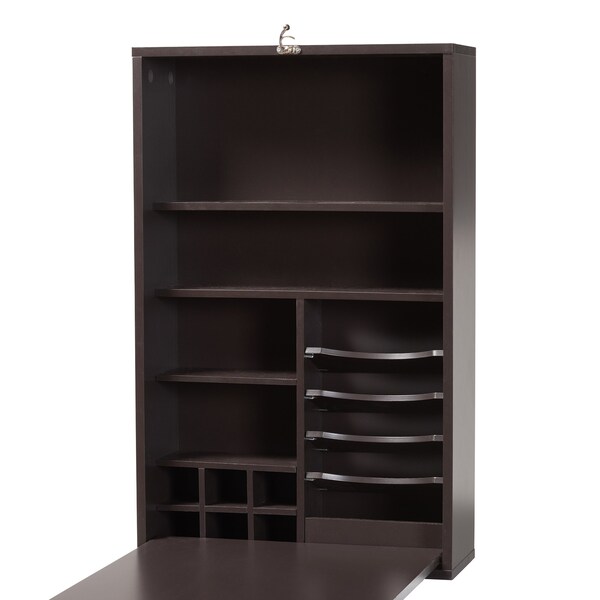 Baxton Studio 60.4 H, 36 W X mdf with nc paint, Dark Brown - 209-12394