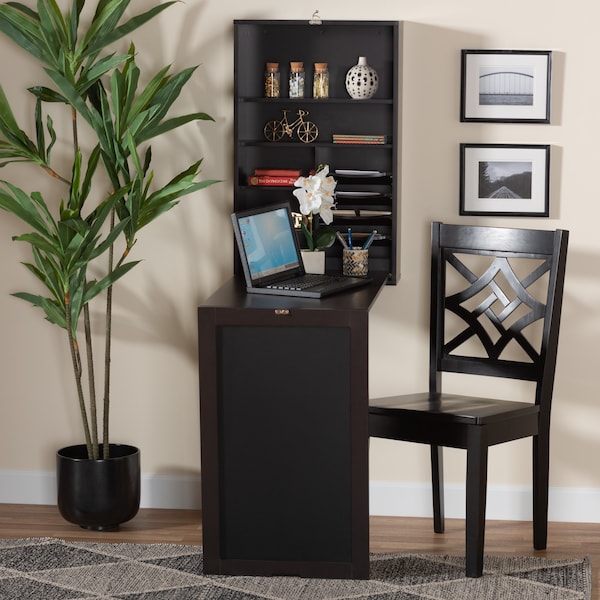 Baxton Studio 60.4 H, 36 W X mdf with nc paint, Dark Brown - 209-12394