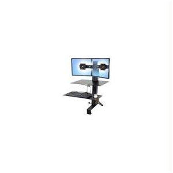 Spark Workfit-S Sit-Stand Workstation For Dual Displays  With Worksurface And Large Ke - SP527988