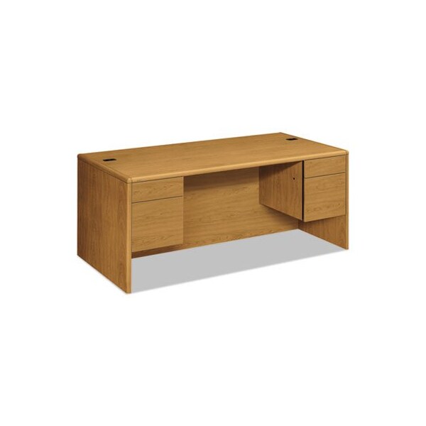 Hon HON, 10700 SERIES DESK, 3/4 HEIGHT DOUBLE PEDESTALS, 72W X 36D X 29.5H, HARVEST - 10791CC