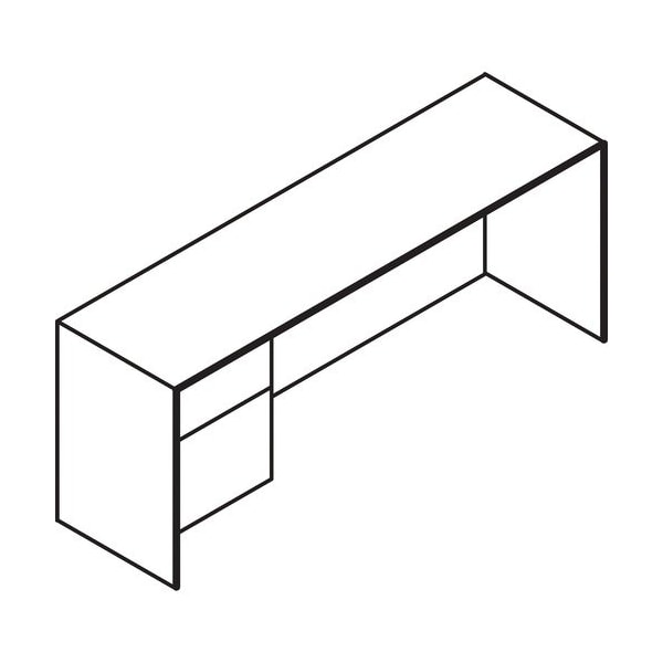 Groupe Lacasse Credenza, Classic Handle, 72inWx20inDx29-1/2inH, Niagara - LAS72KLF2072SA
