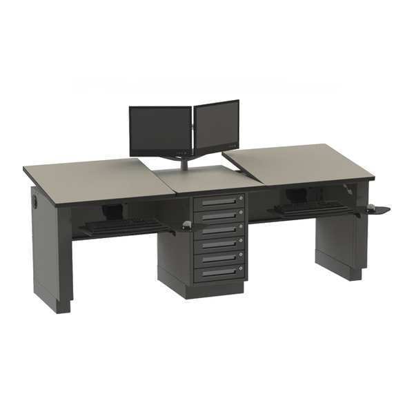 Greene Manufacturing Double Drafting Station Dual CAD/Drafting Station, 30"x30", Fixed, 30" D X 29" H, 96" W X - DTD-3096.F