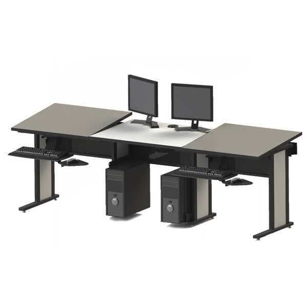 Greene Manufacturing Drafting Station Dual CAD/Dft Station, 30" D X 28" H, 96" W X Laminate - PC-600-96