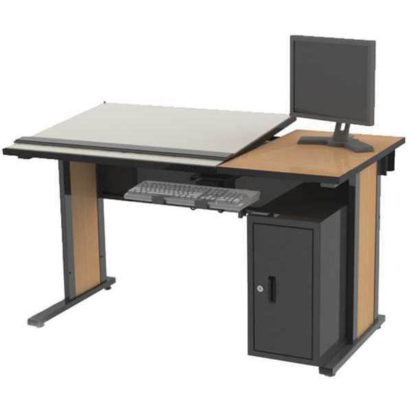 Greene Manufacturing Drafting Station CAD/Drafting Station, 42x30"Dft., 30"x30", 30" D X 29" H, 42" W X - PC-200-72
