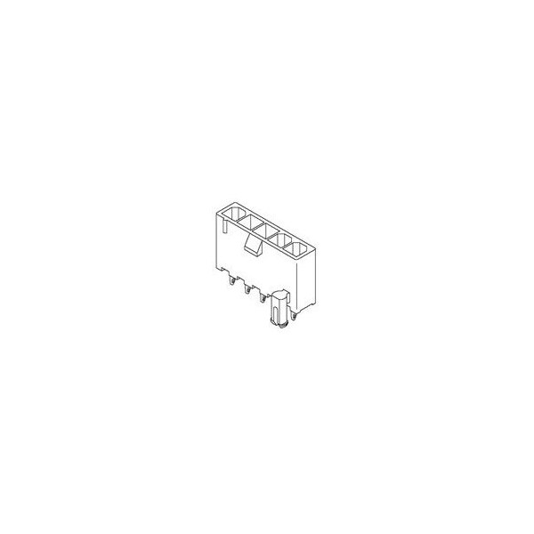 Ensamble de cabeza vertical Molex Mini-Fit Jr de 4 contactos con estaño V-2 - 39305049