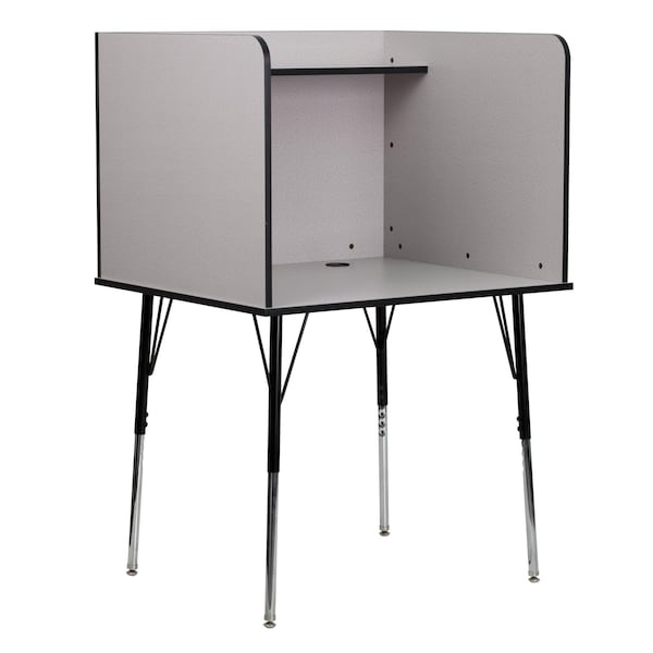 Flash Furniture 53.5 H, 35.75 W X Laminate, Melamine, Steel, Nebula Grey - MT-M6221-SGLSC-GREY-GG