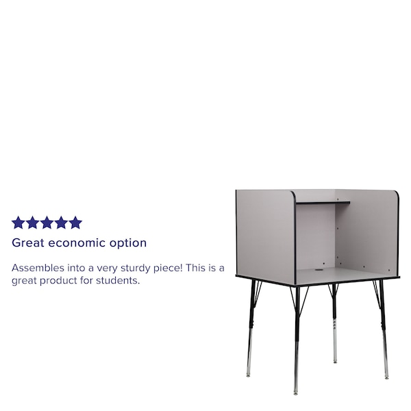 Flash Furniture 53.5 H, 35.75 W X Laminate, Melamine, Steel, Nebula Grey - MT-M6221-SGLSC-GREY-GG