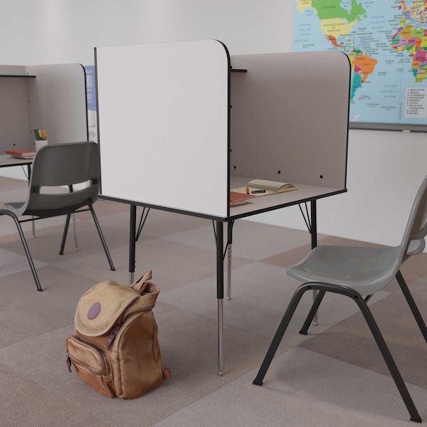Flash Furniture 53.5 H, 35.75 W X Laminate, Melamine, Steel, Nebula Grey - MT-M6221-SGLSC-GREY-GG