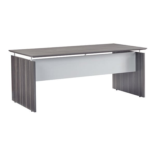 Mayline Straight Front Desk Medina Desk, Straight, Gray, 72", 36" D X 42-3/4" H, 72" W X Gray Steel Laminate - MNDS72LGS
