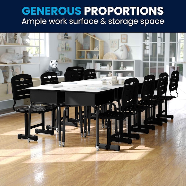 Flash Furniture 31.25 H, 24 W X Laminate, Steel, Gray - 5-FD-DESK-GY-GG