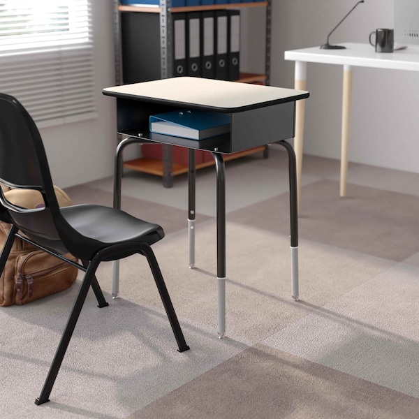 Flash Furniture 31.25 H, 24 W X Laminate, Steel, Gray - 5-FD-DESK-GY-GG