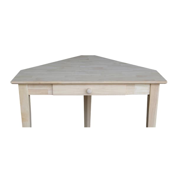 International Concepts Corner Computer Desk 28 in D X 30 in H, 40 in W X Wood, Unfinished - OF-48