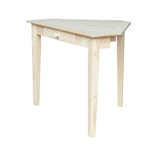 International Concepts Corner Computer Desk 28 in D X 30 in H, 40 in W X Wood, Unfinished - OF-48