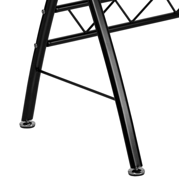 Flash Furniture Computer Desk Office Desk, 17.688" D X 29.813" H, 23.5" W X Metal, Table Top: Glass, Black - NAN-CP-60-GG