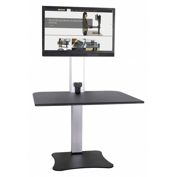 Victor Technology Electric Single Monitor Standing Desk Electric Sit-Stand Desk, 23 in D X Yes H, 28 in W X - DC400