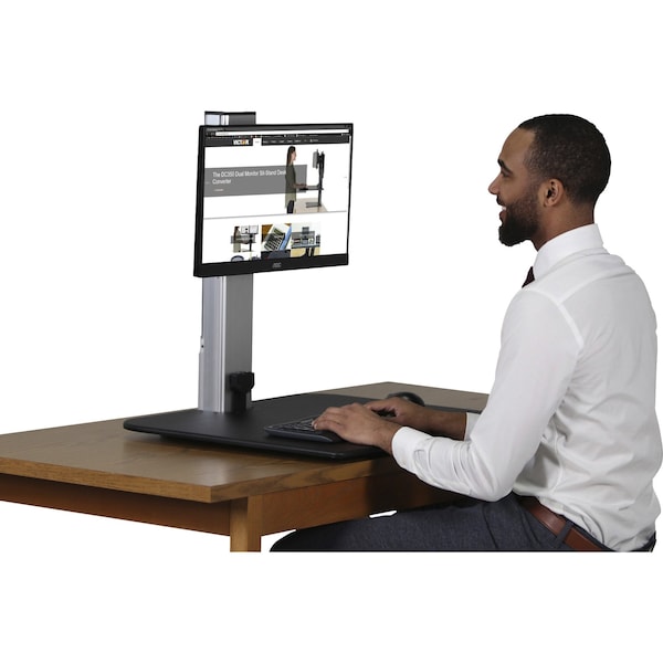 Victor Technology Electric Single Monitor Standing Desk Electric Sit-Stand Desk, 23 in D X Yes H, 28 in W X - DC400