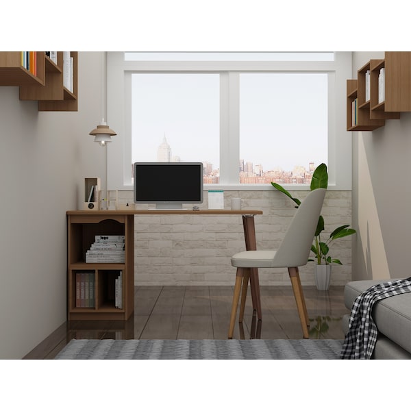Manhattan Comfort Office Desk, 29.92 in H, 20.86 in W X Maple Cream - 15PMC5