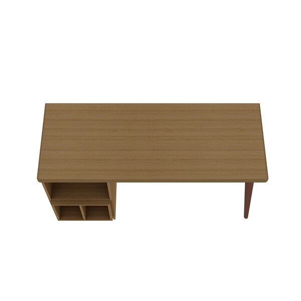 Manhattan Comfort Office Desk, 29.92 in H, 20.86 in W X Maple Cream - 15PMC5