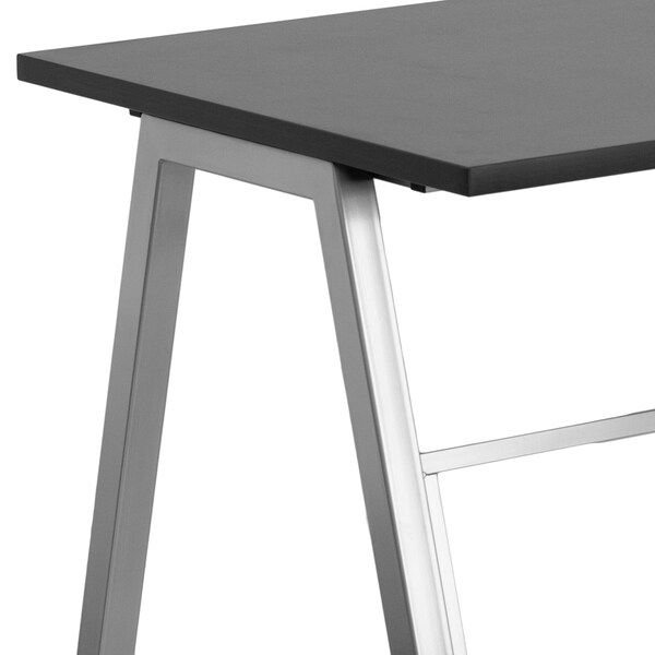 Flash Furniture High Profile Desk High Profile Desk, Silver Frame, Rectangle, 27-1/2" D X 29-5/8" H, 47-1/4" W X - NAN-JN-2804W-GG