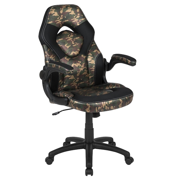 Flash Furniture Red Gaming Desk and Chair Set with Cup Holder - BLN-X10RSG1030-CAM-GG