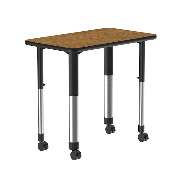 Correll TFL Collaborative Desk - Casters - Rec - AD3420TF-REC-06-09-09-CK