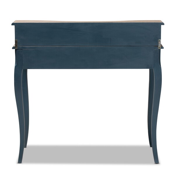 Baxton Studio Celestine Blue Spruce Finished Wood Accent Writing Desk - 155-9386