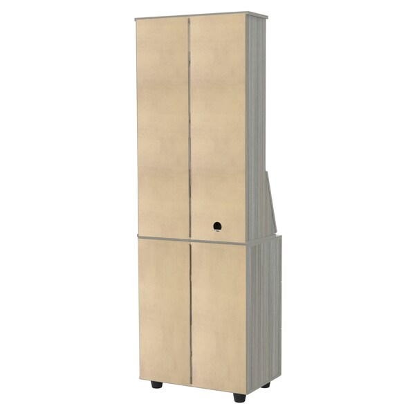 Inval Computer Credenza WorkCentre 71.1 in. H 3-Drawer in Smoke Oak - CE-7501