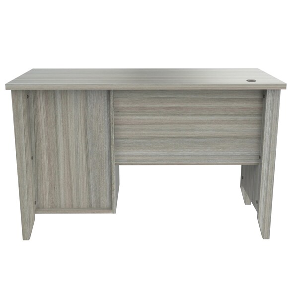 Inval Writing Desk 47.2 in. W Smoke Oak Rectangular 2 -Drawer with File Storage - ES-9703