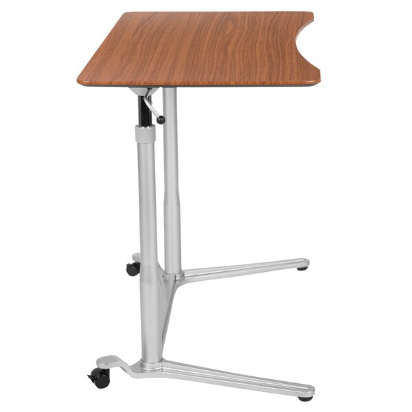 Flash Furniture Computer Desk Cherry Sit-Stand Computer Desk, Cherry - NAN-IP-6-1-CH-GG