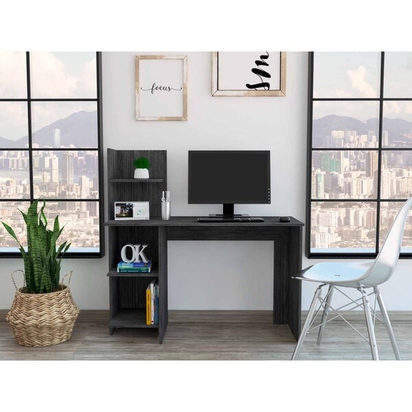 Gfancy Fixtures Modern Smokey Gray Computer Desk - GF3676557