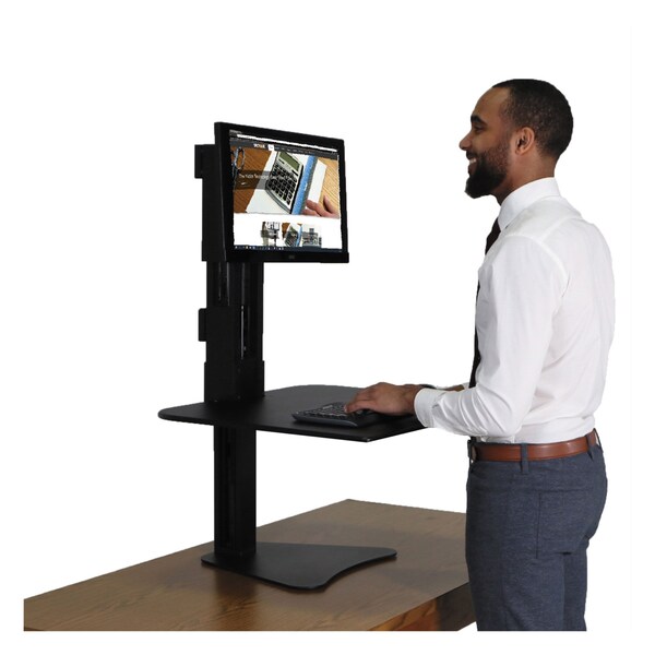 Victor Desks, 23" D X 15-1/2 in H, 28" W X Black - DC300