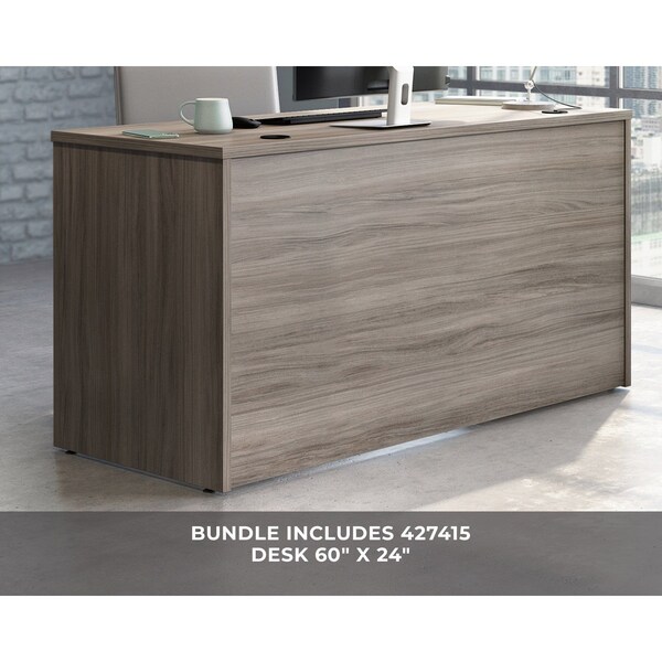 Officeworks By Sauder Affirm 60 in. Desk & 2 Drwr Ped He Ste A2 - 431812