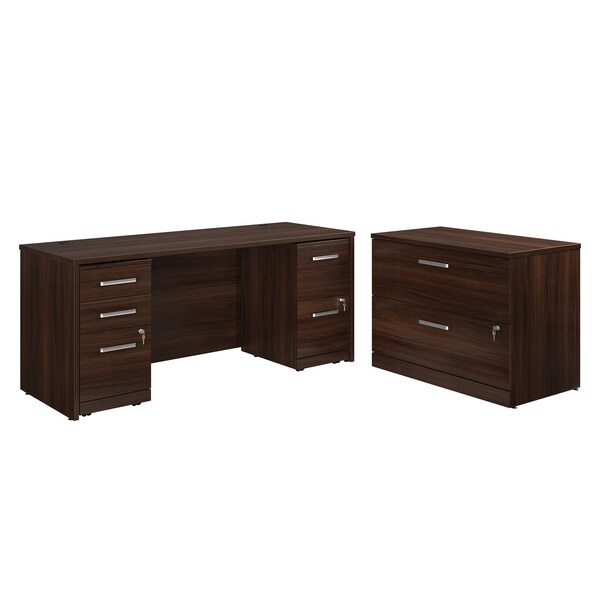 Officeworks By Sauder 22.992 in D X 29.291 in H, 105.984 in W X Engineered wood - 431509