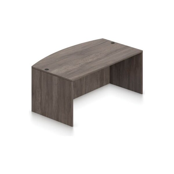 Gec Offices To Go Wood Desk with Bow Front - 71"- Artisan Gray - SL7141BDS-AGL