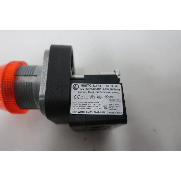 Allen Bradley AMBER 12-130V-AC 12-130V-DC LUZ PILOTO - 800T-QH2A